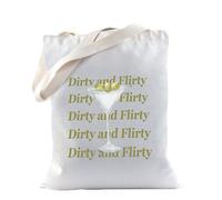 TSOTMO Dirty Martini Gift Drinking Hungover Gift Dirty and Flirty Tote Bag for Drinker Women Cocktail Club (Dirty Flirty)