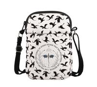 TSOTMO Dragon Rider Crossbody Purses Bag Dragons Dark Academia Reader Gift Violet Sorrengail Fantasy Bookish Messenger Bag (Dragon Cross)