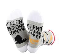 TSOTMO Dragons Book Inspired Novelty Socks for Reader Dragon Rider Gift Basgiath War College Booktok Merch Onyx Storm (UK, Alpha, One Size, Regular, Regular, BEFORE COFFEE)