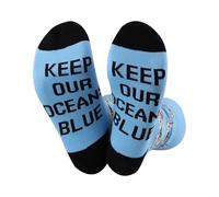 TSOTMO Fish Cartoon Merch Keep Our Oceans Blue Novetly Socks Movie Fans Fish Lovers Save Ocean Sea Turtle Marine Life Gift