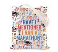 TSOTMO Funny Marathon Runner Shoulder Bag Running Gift Marathoner-Running Team Gift Workout -Track Athletes Tote Bag (Marathon Tote)