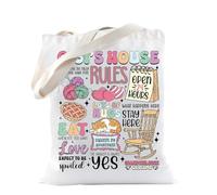 TSOTMO Gigi House Rules Tote Bag for Gigi Mother’s Day Gift for Grandma Best Gigi Ever Gift Mama Gigi Bag Grandma Gift (GIGI-RULES)