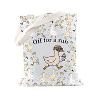 TSOTMO Goose Running Gift Running Club Tote Bag for Goose Runner Marathon Training Bag for Run Lovers Jogging Geese Gift (OFF RUN)