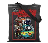 TSOTMO Horror Characters Merch Van Machine Tote Bag for Horror Fans Icons in the Mystery Van Pennywise Halloween Bag (H Van)