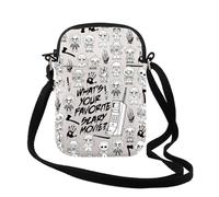 TSOTMO Horror Movie Gift What's Your Favorite Scary Movie Crossbody Bag Horror Characters Funny Movie Gift for Daughter, Scary Movie Cr