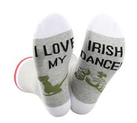 TSOTMO Irish Dancer Novelty Socks Gift Irish Dance Dancing Gift Irish Gift Irish Dance Lovers Gift (UK, Alpha, One Size, Regular, Regular, IRISH Socks)