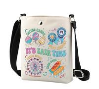 TSOTMO It's Fair Time Carnival Crossbody Bag Fair And Carnival Hours Gift County Fair Corn Dog Lover Gift for Girlfriend, Fair Time Cr