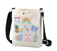 TSOTMO IVF Pregnancy Crossbody Bag Embryo Transfer Shoulder Bag Infertility Gift for Women Mother, Rx Bow Cr, Fashion