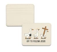 TSOTMO Jesus Christian Goose Card Case Protector for Religious Jesus Church Faith Christian Easter Pocket Wallet (Follow Jesus Wallet)