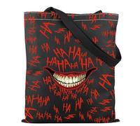 TSOTMO Joker Merch Gift Joker Character Joke Ghoul Tote Bag for Joker Lover Horror Movie Fans Gift (HAHA)