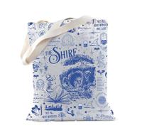 TSOTMO LOTR Merch LOTR Movie Fans Gift Tolkien Aragorn Gift The Shire LOTR Tote Bag for Fans Fantasy Book Lover Gift (Shire)