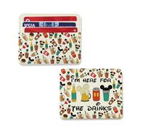 TSOTMO Magical Vacation Gift I'm Here for The Drinks Card Holder Beer Lover -Family Trip Card Case Mouse Drink Lovers Gift (TheDrinks Wallet)