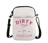TSOTMO Martini Gift Dirty Martini Gift Dirty Martini Social Club Crossbody Bag for Martini Lovers Girls Night Out Gift (martini cross)