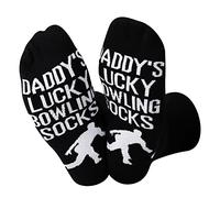 TSOTMO Men’s Sports Socks Bowling Socks Daddy's Lucky Bowling Socks Gift For Men Bowling Lover Player Socks Gift Bowlers Gift (U.Lucky Bowling)