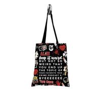 TSOTMO Morbid Crime Inspired Gift True Crime Club Makeup Bag True Crime Fan Zipper bag, Beige, Byeeeeeee Tote