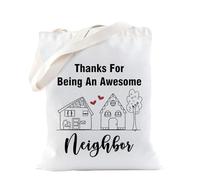 TSOTMO Neighbor Gifts Best Neighbor Ever New Neighbor Tote Bag Thank You Gift for Neighbor Neighborhood, Thanks N