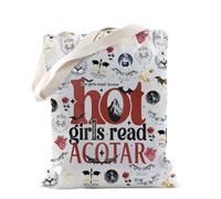 TSOTMO Night Court Gift Hot Girls Read Acotar Tote Bag for Book Lovers Fantasy Book Merch for Acotar Fans (Hot Acotar)