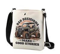 TSOTMO Off-Road Adventure Gift Bad Decisions Make Good Stories Crossbody Bag Adventure Enthusiasts Car Nature Lover Gift, Good Stories Cr, Fashion