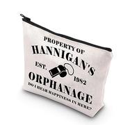 TSOTMO Orphanage Annie Musicals Lover Pouch Zipper Makeup Bag, Beige, 23.5 cm x 17 cm, Hannigan 1982
