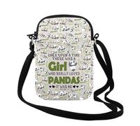 TSOTMO Panda Gift Who Really Loved Pandas Crossbody Bag Panda Themed Gifts Zoo Animal Gift for Her, Loved Pandas Cr