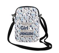 TSOTMO Penguin Lover Gift Who Really Loved Penguins Crossbody Bag Penguin Gifts for Wild Bird Lover, Loved Penguins Cr, Fashion