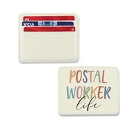 TSOTMO Postal Worker Life Gift Mail Carrier Card Holder Post Office- Postman-Mail Lady -Postal Service Appreciation Gift (PostalWorker Wallet)
