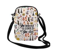 TSOTMO Princess Movie Gift She Believed She Could So She Did Crossbody Bag Musical Lover Gift Princess Fans Merch, Did Togethter Paris Cr
