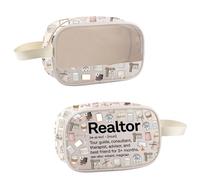 TSOTMO Realtor Gift Realtor Definition Cosmetic Bag for Real Estate Agent Seller Salesperson Broker Gift Appreciation Gift for Salesman, Realtor tour, Cosmetic Bags