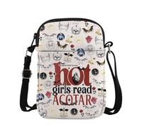 TSOTMO Romantasy Reader Bookish Gift Hot Girls Read Book Crossbody Bag for Book Lovers Fantasy Merch, Hot Read Cross