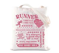 TSOTMO Runner Gift Marathon Lover Tote Bag Cross Country Running Enthusiast-Track Team-Running Gift Love to Run Handbag (Runner Tote)