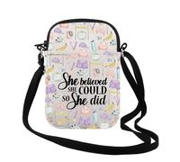 TSOTMO Running Gift She Believed She Could So She Did Crossbody Bag Gift for Runner Marathon Marathoner, Did Run Cr, Fashion