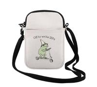 TSOTMO School Psychologist Off to Write IEPs Crossbody Bag Frog Scooter Gift For SPED Inclusion Teacher Language Shoulder Bag, Write Ieps Cr, Fashion