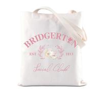 TSOTMO Spill the Tea Social Club Tote Bag Lady Whistledown's Society Paper Inspired Gift Polin Season Gift Book Lover Gift (Bridge 1813)