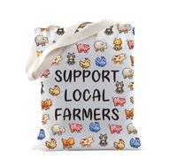 TSOTMO Stardew Merch Stardew Game Gaming Tote Bag for Cozy Gamer Pelican Town Gift Farmers Gift Game Lovers Gift (Local Farmer)