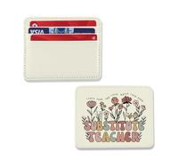 TSOTMO Substitute Teacher Card Holder Teaching Team Credit Card Wallet Teacher’s Day- Educator Assistant Appreciation Gift (Substitute Wallet)