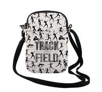TSOTMO Track and Field Crossbody Bag Track Mom Runners Gift for Women Sister Cross Country Running Gifts Sports Lover Gift, Track Cr