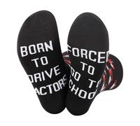 TSOTMO Tractor Socks Farm Tractor Novelty Socks for Farmer Lawn Ranger Tractor Lovers Gift Future Farmer Gift (C, Born Tractor)