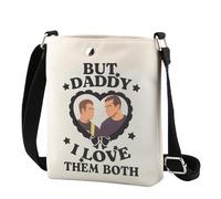 TSOTMO TV Fan Firefighter Gift Funny TV Characters But Daddy I Love Them Both Crossbody Bag First Responder Shoulder Bag, Both Firefighter Cr