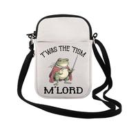 TSOTMO T'was The 'Tism Crossbody Bag Funny Autism Gift Frog With A Sword Medieval Knight Frog Weirdcore Meme Gift, 'Tism Cr, Fashion