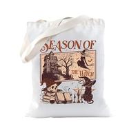 TSOTMO Witch Movie Merch Witch Vibes Tote Bag for Coven Spooky Horror Gift for Horror Fans Halloween Fall Gift (Season)