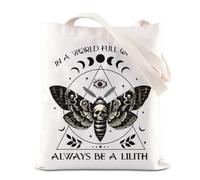 TSOTMO Witchy Gift In a world full of Eves Always be a Lilith Tote Bag Halloween Wiccan Gift Gift Pagan Goddess Handbag (be a Lilith)