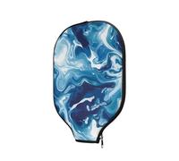 TSOVTHRID Blue Tie Dye Print Pickleball Paddle Covers Only Pickleball Paddle Case Universal 8.66 x 11.42 Inch Pickleball Paddle Sleeve Pickleball Case Fits Most Paddles