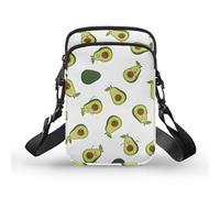 TSOVTHRID Cartoon Avocado Print Crossbody Bag, Messenger Bags Multiple Ways to Carry as Shoulder Waist Pouch Sling Bag