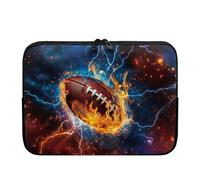TSOVTHRID Laptop Sleeve 15 Inch Slim Cat Comuter Cover Protector Rugby Flame Lightning Tablet Sleeve Mens Laptop Covers for Work Office