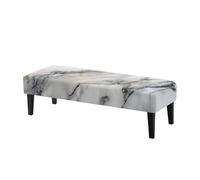 TSOVTHRID Marble Bench Cover Stretch Washable Seat Cover for Dining Bench Removable Bench Cushion Slip Covers Dustproof Furniture Slipcovers