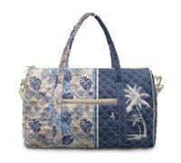 TSOVTHRID Palm Leaf Duffle Bag for Travel Carry On Coconut Tree Sport Duffle Bags Blue Lightweight Overnight Weekdender Bag Luggage Tote with Zipper