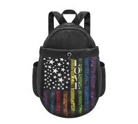 TSOVTHRID Rainbow US Star Pickle Ball Print Pickleball Paddle Bag with Zipper Adjustable Shoulder Strap Love Pickle Ball Bag Womens Multifunctional Sports Padel Racket Bag