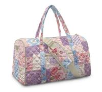 TSOVTHRID Rose Daisy Weekender Duffel Bags Purple Pink Quilted Travel Tote with Zipper Womens Large Capacity Overnight Carry-on Duffel for Sports