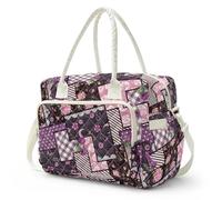 TSOVTHRID Rose Floral Patchwork Insulated Lunch Bag Quilted Picnic Lunch Tote Bags Leakproof Lunch Box Meal Pre Bag Womens Casual Thermal Lunchbag for Adult