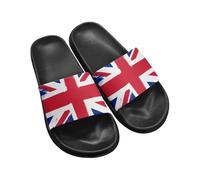 TSOVTHRID Union Jack House Slippers For Women Open Toe Comfortable Sandals Men Soft Flip Flops with Thick Sole for Indoor and Outdoor